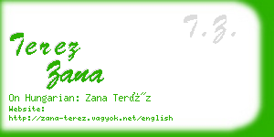 terez zana business card